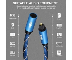 Emk Optinis Audio Kabelis 3m - Nailoninis, Spdif, Toslink