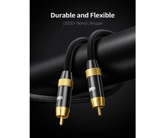 Emk Subwoofer kabelis Rca skaitmeninis koaksialinis 24k paauksuotas 5m