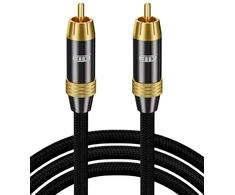 Emk Subwoofer kabelis Rca skaitmeninis koaksialinis 24k paauksuotas 5m
