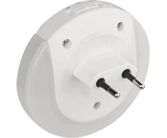 Emos led naktinė lemputė į lizdą su prieblandos jutikliu ir jungikliu, reguliuojamas ryškumas, orientacinė lemputė vaikų kambariui, laiptinei, miegamajam, P3317, balta