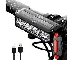 Empirelight Led dviračio priekinis žibintas galingas + galinis