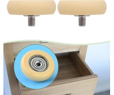 Emsea irklavimo treniruoklio sėdynės ratukas nailoninis paspirtuko ratukas su guoliu 6 x 36 x 10 mm pom stalčiaus slydimo ritinėlis bėgių ratukas su m6 sriegiu, 2 vnt.