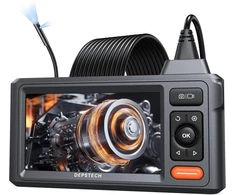 Endoskopinė kamera su apšvietimu, Depstech 1080p dvigubo objektyvo endoskopas 5.0 colių Ips ekranas inspekcinė kamera Ip67 atspari vandeniui 5 m gyvatės kamera, pramoninė endoskopinė vamzdžio kamera