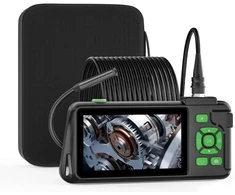 Endoskopinė kamera su apšvietimu, ilihome 4.5 colių ips ekranas endoskopas su 5 metrų nuimamu kabeliu 8 mm ip67 vandeniui atspari inspekcinė kamera, 1080p hd vamzdinė kamera su 8 reguliuojamais led