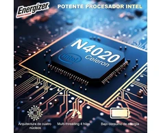 Energizer Energybook 15.6 colių Hd+ nešiojamas kompiuteris, Intel Celeron nešiojamas kompiuteris, 8 Gb Ram, 256 Gb Ssd, Uhd Graphics, Windows 11, Qwerty klaviatūra (inter), Usb 3.0, Hdmi