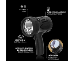 Energizer įkraunamas led žibintuvėlis, itin ryškus, skirtas stovyklavimui, lauko veiklai ir avarinėms situacijoms, usb įkrovimo laidas pridedamas