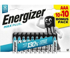 Energizer Max Plus Lr03 Aaa baterijos, 20 vnt.