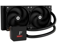 Enermax Liqmax Iv 240 mm Aio Cpu vandens aušinimas su dviguba kamera Tdp 360w+ Intel Lga 1851/1700/115x/2066 Amd Am5/am4 skaitmeninis ekranas 2x 120 Pwm didelio našumo ventiliatorius Elc-lmiv240-sf