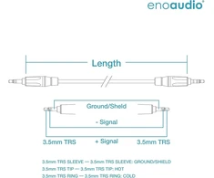 Enoaudio Mogami 2893 Quad Hifi audio mini jack kabelis | Amphenol Gold 3.5 mm stereo jack (mini jack), 5.0 m