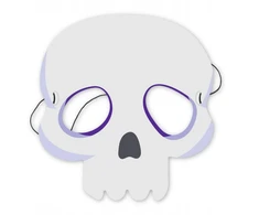 Enter-tom popierinė kaukė vaikams Helovynui, kaukolės skeletas, persirengimo kostiumas