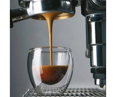 Erbo 6 espresso puodelių rinkinys, 80 ml dvigubų sienelių espresso puodeliai, espresso stiklinės, dvigubų sienelių, espresso puodelis, galima plauti indaplovėje, kavos puodelis espresso macchiato ristretto