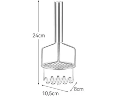 Erbo bulvių grūstuvas nerūdijančio plieno 24 cm, bulvių presas, bulvių grūstuvas bulvių košei, vaisiams ir daržovėms, virtuvės pagalbininkas, puiki dovana, galima plauti indaplovėje