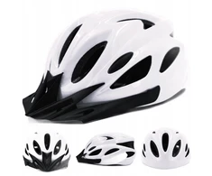 Ercole Baltas universalus dviračio šalmas, skirtas vyrams ir moterims, reguliuojamas, skirtas miestui/plentui, M/l dydis, 54-62 cm