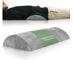 Ergonomiška juosmens pagalvė lovai ir sofai - pilkos spalvos