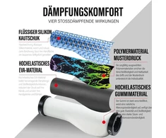 Ergonomiškos dviračio vairo rankenos 22 mm su dvigubu fiksavimu