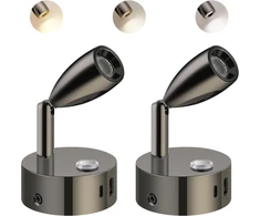 Lova Erwey 2 vnt. Dc 12 V skaitymo lempos, montuojamos ant sienos kemperyje, led lovos lempa, pritemdoma jutikliniu būdu ir 3 spalvų temperatūros režimai bei Usb A+c įkrovimo prievadas valčiai, automobiliui, kemperiui, furgonui, jachtai, nameliui ant ratų, bli