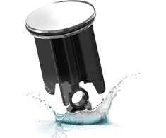 Esgo Sanitär - universalus praustuvo kamštis 40 mm - tinka visoms standartinėms kriauklėms ir bide - nerūdijančio plieno reguliuojamo aukščio kamštis
