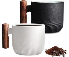Espresso puodeliai 70 ml, 2 espresso puodelių rinkinys su rankena, keraminis kavos puodelis, kavos puodeliai, kapučino puodeliai kavai, arbatai, gėrimams