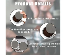 Espresso sietelis, 51 mm puck ekranas portafiltrui, puck sietelis iš nerūdijančio plieno, kavos filtro plokštelė 1.7 mm storio 150 μm espresso puck sietelis daugkartinio naudojimo puck filtras espresso puck ekranas, 2 vnt.