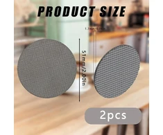 Espresso sietelis, 51 mm puck ekranas portafiltrui, puck sietelis iš nerūdijančio plieno, kavos filtro plokštelė 1.7 mm storio 150 μm espresso puck sietelis daugkartinio naudojimo puck filtras espresso puck ekranas, 2 vnt.