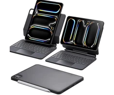Esr dėklas su klaviatūra, skirtas ipad pro 11 colių (m4 2024), dėklas su reguliuojamu magnetiniu stovu, aukštas/paaukštintas režimas, nuimamas apsauginis dėklas, rebound 360 serija, juodas