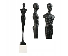 Estilohome Šiuolaikiška metalinė skulptūra, dekoratyvinė statulėlė, aukšta 46 cm