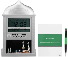 Estink azan žadintuvas musulmonų azan stalo maldos laikrodis ha-3006 skaitmeninis musulmonų maldos žadintuvas athan islam maldai 7.6 x 21.1 x 3.0 cm