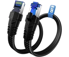 Ethernet kabelis 15 m, Cat 8, 40 Gbps, Nailoninis pynimas