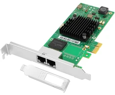 Euqvos pcie ethernet tinklo plokštė, skirta intel i350-t2 i350am2 chipset pcie 2.1 x1 1gb dual port rj45 lan kortelei, palaiko windows serveris/windows/linux/vmware/esx