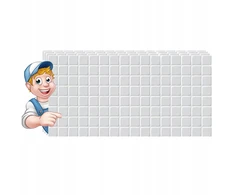 Eurodeco dekoratyvinės sienų panelės pcv baltos iceberg plytelės 4x