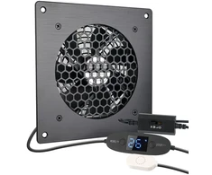 Euroharry usb ventiliatorius 120 mm, skaitmeninis ekranas, temperatūros kontroliuojama tyli ventiliatoriaus sistema, 5 v ventiliatorius su moderniu šlifuoto juodo aliuminio rėmu namų kino teatro av spintelėms