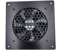 Euroharry usb ventiliatorius 120 mm, skaitmeninis ekranas, temperatūros kontroliuojama tyli ventiliatoriaus sistema, 5 v ventiliatorius su moderniu šlifuoto juodo aliuminio rėmu namų kino teatro av spintelėms