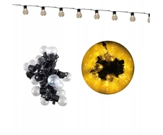 Eve Led girlianda Pvc lemputės, šilta spalva, 10m tanki, 38 lemputės