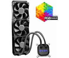 Evga clc 360 mm all-in-one rgb led cpu skystinis aušintuvas, 3 x fx12 120 mm pwm ventiliatoriai, intel, amd, 400-hy-cl36-v1