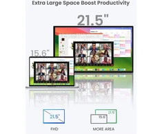 Eviciv nešiojamas monitorius 21.5 colių 120hz coarse nešiojamas ekranas Fhd 1080p 100% Srgb Ips žaidimų ekranas Usb C Hdmi su Vesa &amp; stovu 90° nešiojamam kompiuteriui Pc mobiliajam telefonui Ps-4/5 Xbo