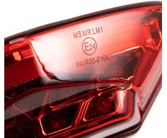 Evomosa motociklo galinis žibintas led raudonas stabdžių žibintas galinio numerio apšvietimas dienos šviesos žibintas universalus 12 v moto paspirtukui atv keturračiams triračiams (raudonas)