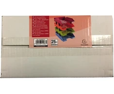 Exacompta 113298setd premium laiškų dėklų rinkinys midi din a4 su tarpikliais, idealūs laiškų dėklai jūsų organizacijai. tvirtos ir sukraunamos laikymo dėžės, asorti spalvų, matinės