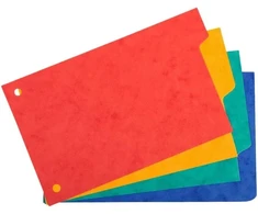 Exacompta Polipropileninių skaidrių segtuvų rinkinys 10 x 15 cm + 100 spalvotų languotų perforuotų kortelių + 4 skirtukai + 1 Blumie indeksas (mėlynas)