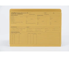Exacompta - Ref 211/1300z - Guildhall žmogiškųjų išteklių segtuvas su svirtiniu mechanizmu - 350 mm x 260 mm - Tinka Foolscap ir A4 formatams - 315 gsm iš anksto atspausdintas viršelis - Geltonas (50 vnt.)