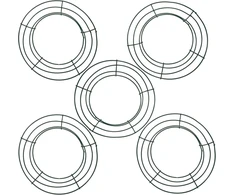 Exceart 5 x 20 cm metalinės vielos vainiko žiedų rėmas apvalus kalėdinis žalias vainiko rėmas žalias vielos rėmas amatams gėlėms ir metalinis vainiko žiedas "pasidaryk pats" gėlių amatų vielos vainikas