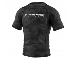 Extreme Hobby vyriškas rashguard'as trumpomis rankovėmis, juodas, M dydis