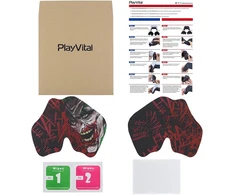 Extremerate Playvital neslystantis lipdukas, skirtas ps5, profesionalūs tekstūruoti guminiai padeliai, skirti ps5 valdikliui (clown Hahaha)