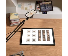 Eyesen mobilusis juostelių skaitytuvas, konvertuoja 35 mm skaidres ir negatyvus į Jpg skaitmeninį formatą su išmaniojo telefono kamera, 12 x 9 colių nešiojamas itin plonas Led šviesos skydelis
