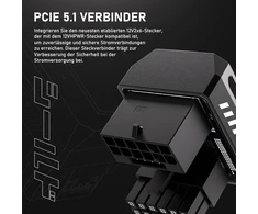 Ezdiy-fab pcie 5.1 adapteris 600w 12+4pin, 16pin 12vhpwr gpu kištukas, 12v-2x6 gpu adapteris, 180 laipsnių kampu suderinamas su rtx 3090ti, 4070ti, 4080, 4090 gpu - std tipas, juodas, 1 vnt.