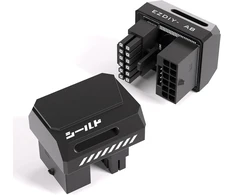Ezdiy-fab pcie 5.1 adapteris 600w 12+4pin, 16pin 12vhpwr gpu kištukas, 12v-2x6 gpu adapteris, 180 laipsnių kampu suderinamas su rtx 3090ti, 4070ti, 4080, 4090 gpu - std tipas, juodas, 1 vnt.