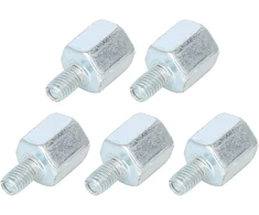 F Fierce Cycle 5 dalių 10 mm Rh į 6 mm Rh galinio vaizdo veidrodėlio adapteris sidabrinis motociklui dviračiui