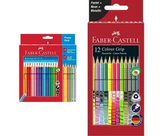 Faber-castell 201540 Colour Grip 18 + 4 + 2 ir 201569 Colour Grip rinkinys, 12 vnt.