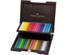 Faber-castell 72 Albrecht Dürer akvareliniai pieštukai menininkams, dėžutėje iš vengiškai dažyto medžio