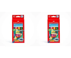 Faber-castell akvareliniai pieštukai, 12 vnt. su teptuku