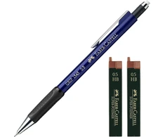 Faber-castell Grip 0.5mm mechaninis pieštukas, metalo juodas